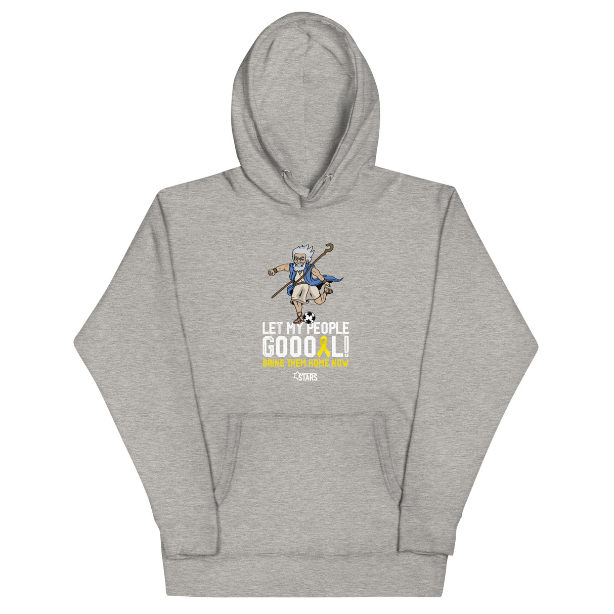 Moses Mascot Let My People GOOOAL Ribbon Unisex Hoodie (100% Donation)