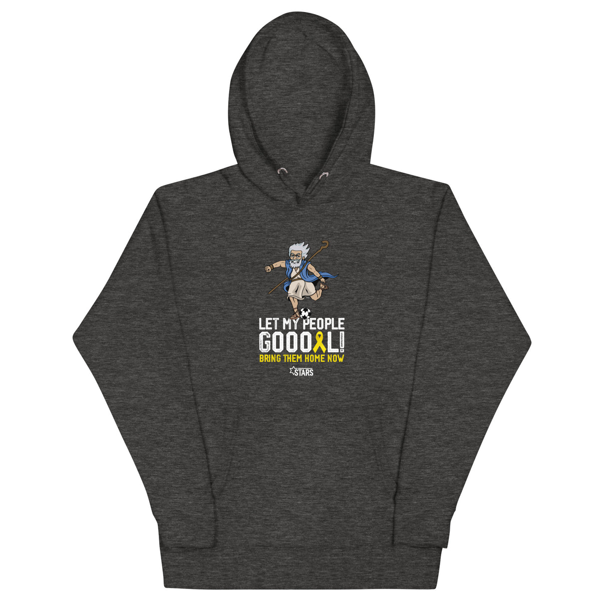 Moses Mascot Let My People GOOOAL Ribbon Unisex Hoodie (100% Donation)