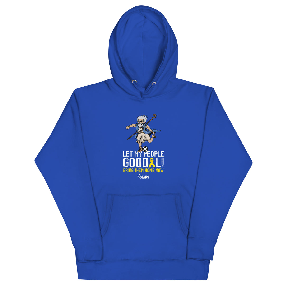 Moses Mascot Let My People GOOOAL Ribbon Unisex Hoodie (100% Donation)