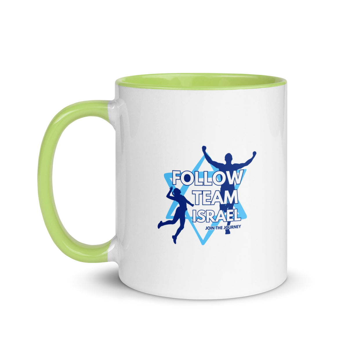 Follow Team Israel Flag Mug with Color Inside