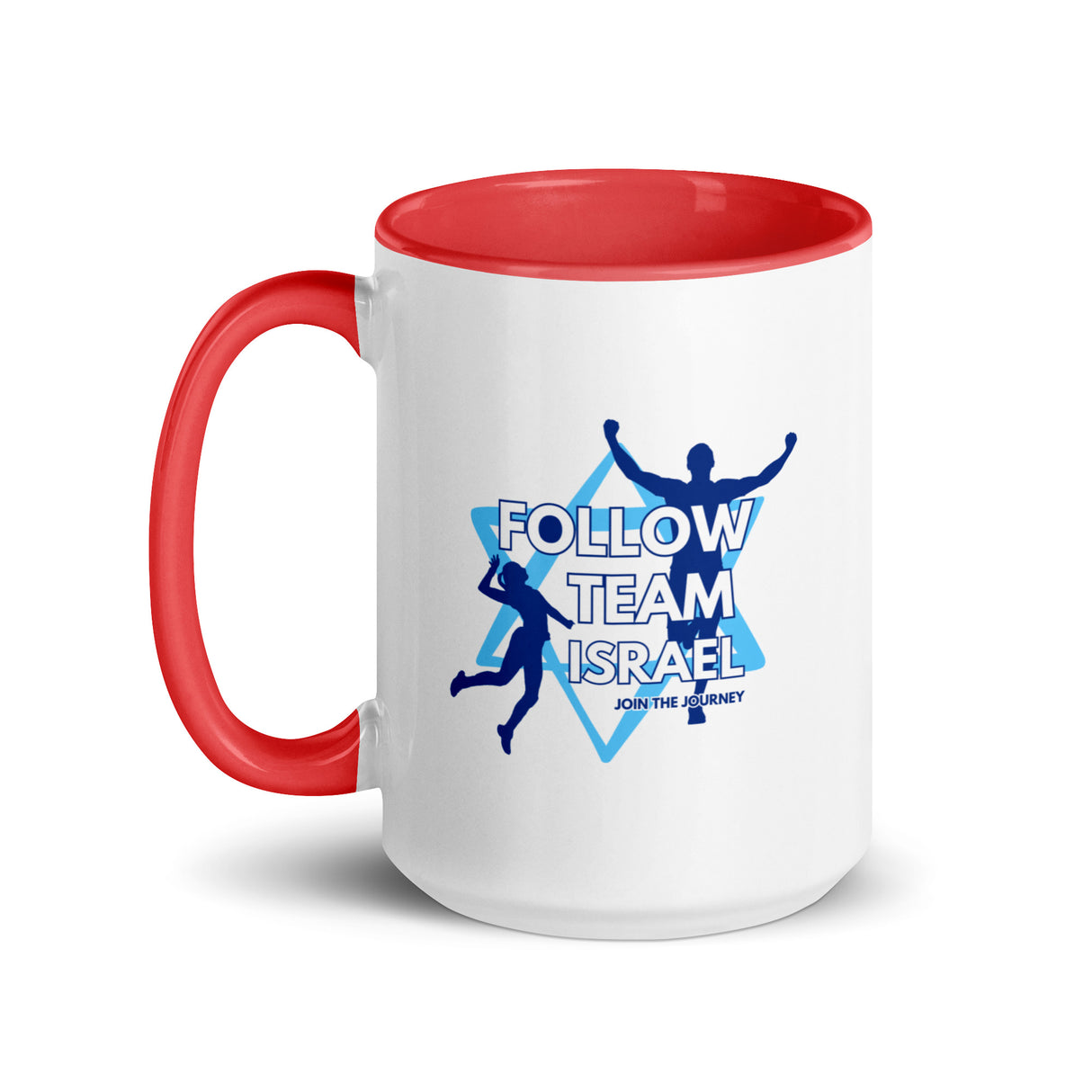 Follow Team Israel Flag Mug with Color Inside