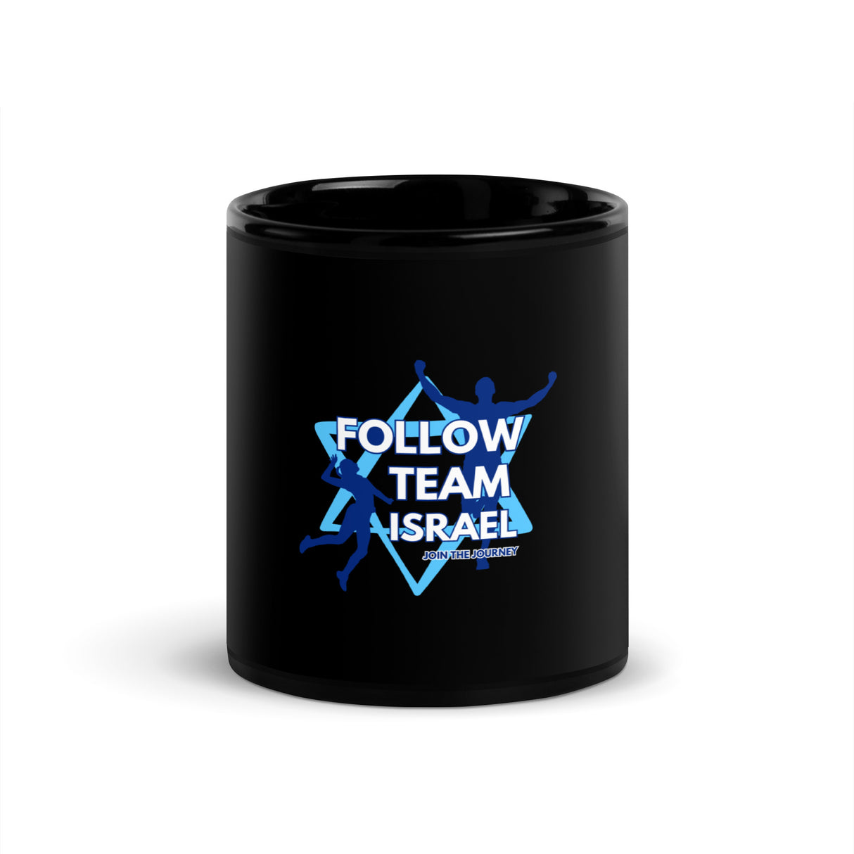 Follow Team Israel Black Glossy Mug