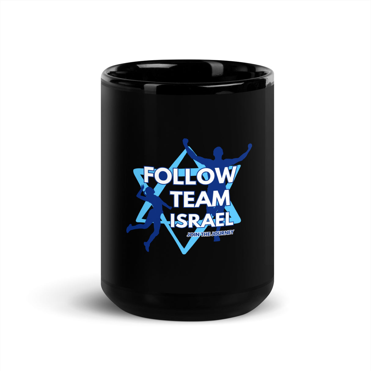 Follow Team Israel Black Glossy Mug