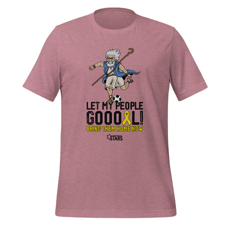 Moses Mascot Let My People GOOOAL Ribbon Unisex T-shirt (100% Donation)